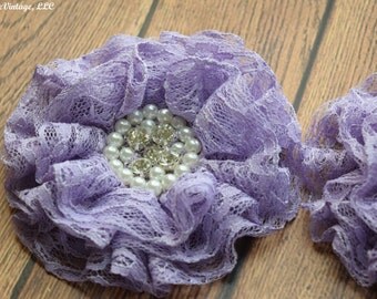 diy 4 quot vintage lace flower frilly hair flowers headbands lavender ruffle trim etsy diy 4 quot vintage lace flower frilly hair flowers headbands lavender ruffle trim etsy