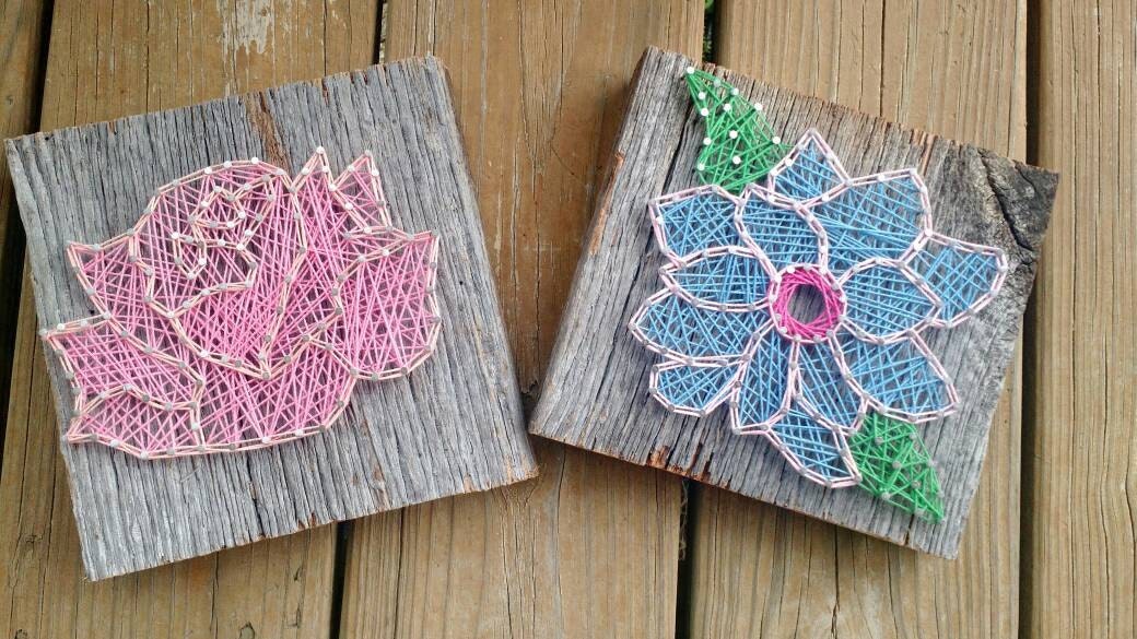 String art flowers