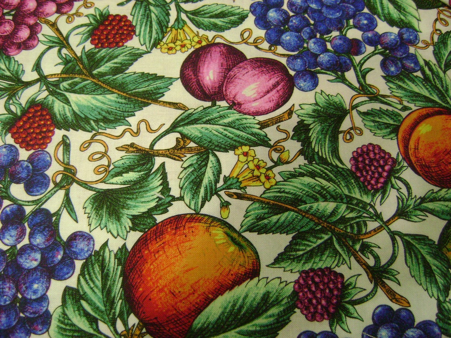 Botanical Fruits Fabric (1 yard 30 inches) from GGselections on Etsy Studio