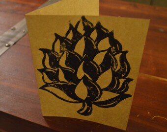 Five Pack Hop Cone Block Print Cards