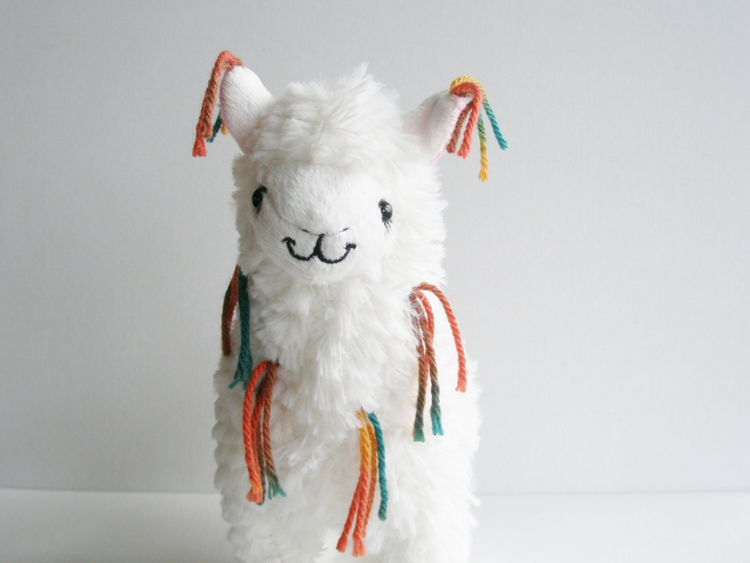 Plush llama. Little Llama Decorated with Tassles by FoxHillLlamas