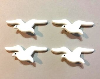 Seagull Buttons Sea Gulls Buttons Galore Set of 4 Shank Back - 721 A