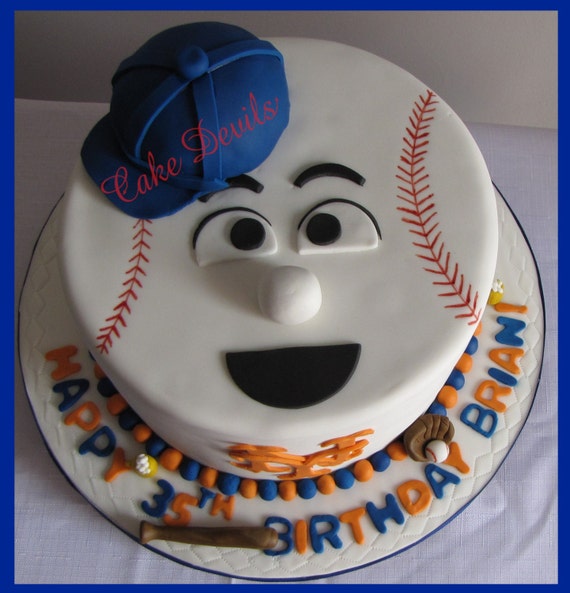Baseball Face Cake Topper Kit Baseball Cake Decorations