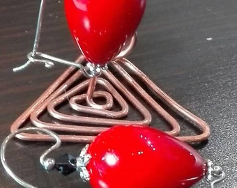 ORECCHINI ARGENTO Artigianali Eleganti Pietre Naturali Lovely Gifts Pietre Cristalli Hand Made Italy Argentone Orecchini Luminosi Birthday