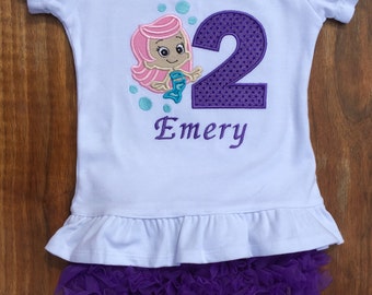 Bubble Guppy Birthday Shirt, Molly Birthday Shirt, Bubble Guppies Birthday, Bubble Guppy outfit, Birthday Outfit, Birthday Petti shorts