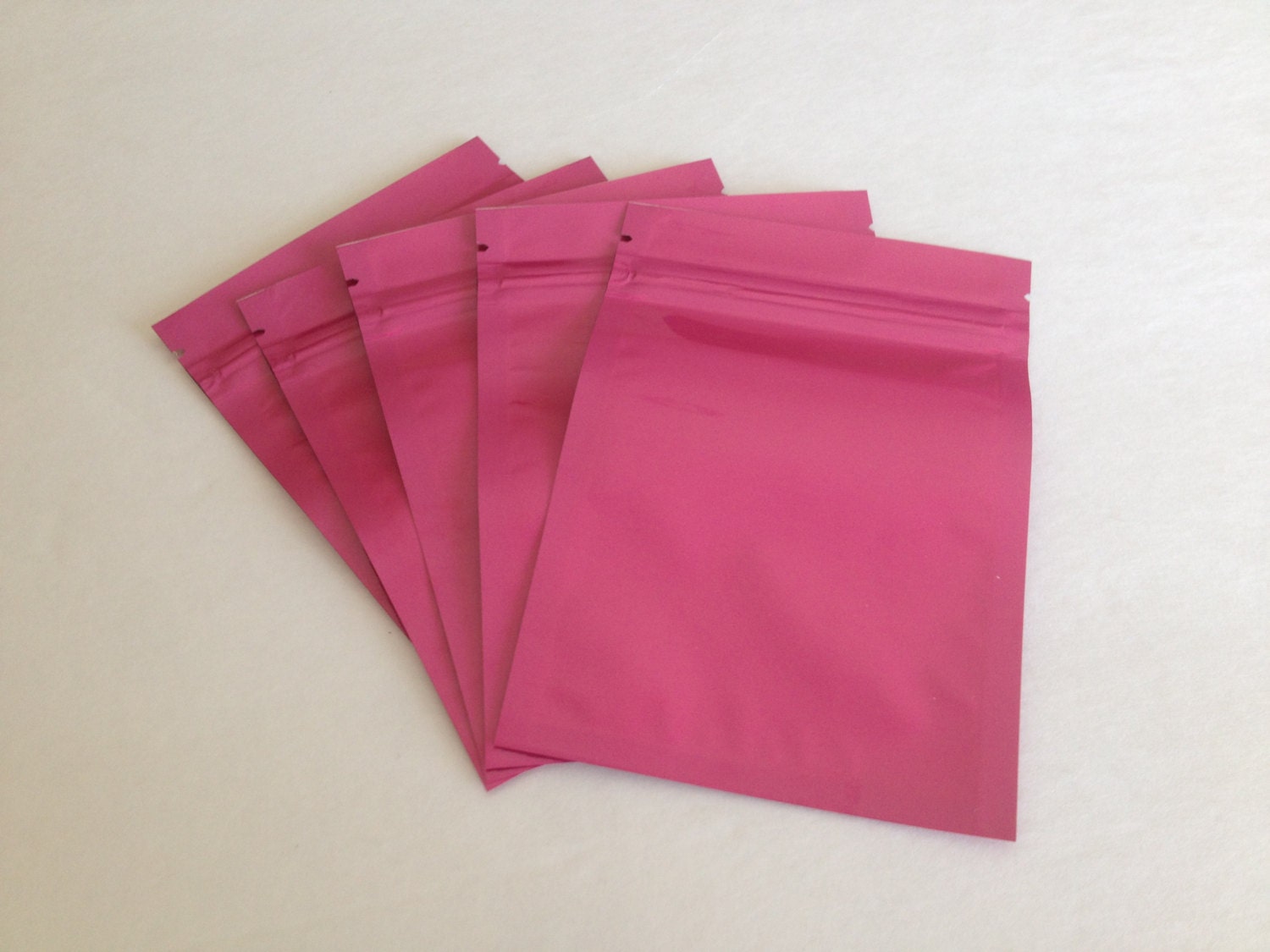 2200 3.5x5 Ziplock Pink Mylar Bags Shipping to Canada