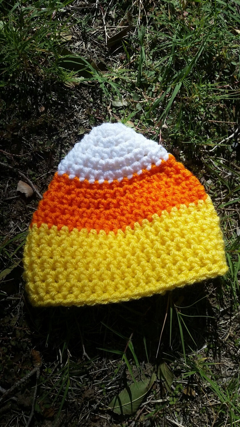 Crochet Candy Corn Hat Baby Candy Corn Hat by GelsBombayCrochet