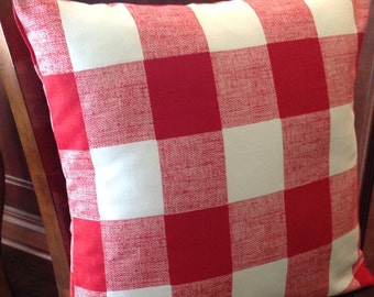 REDUCED: Buffalo plaid pillow covers, black, red,, navy, ALL SIZES, premier high quality fabric