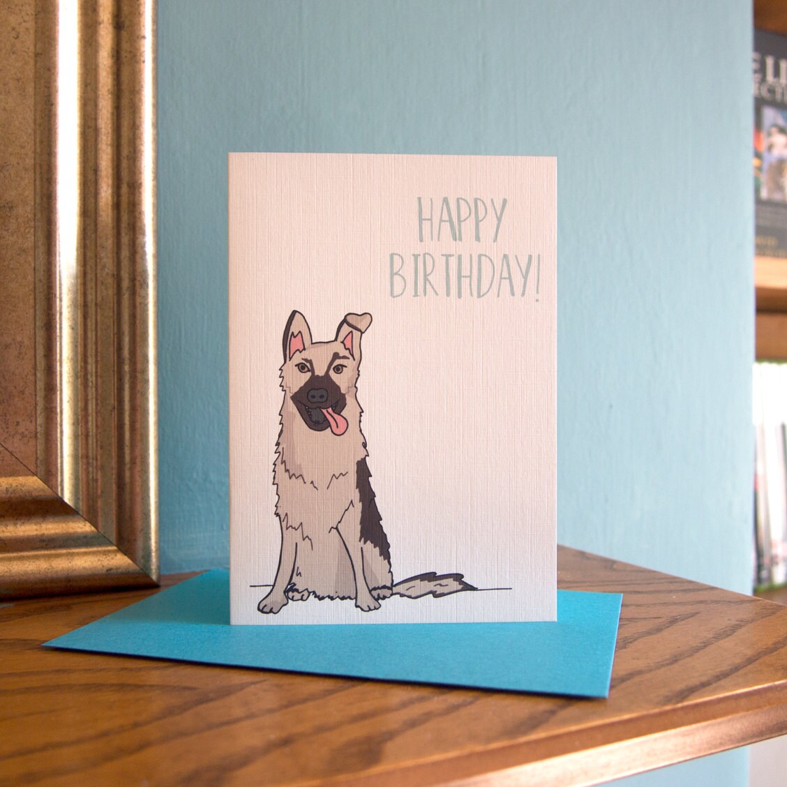happy birthday card german shepherd dog birthday card