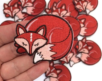 Fox Patch - Iron On Patch - Embroidered Applique