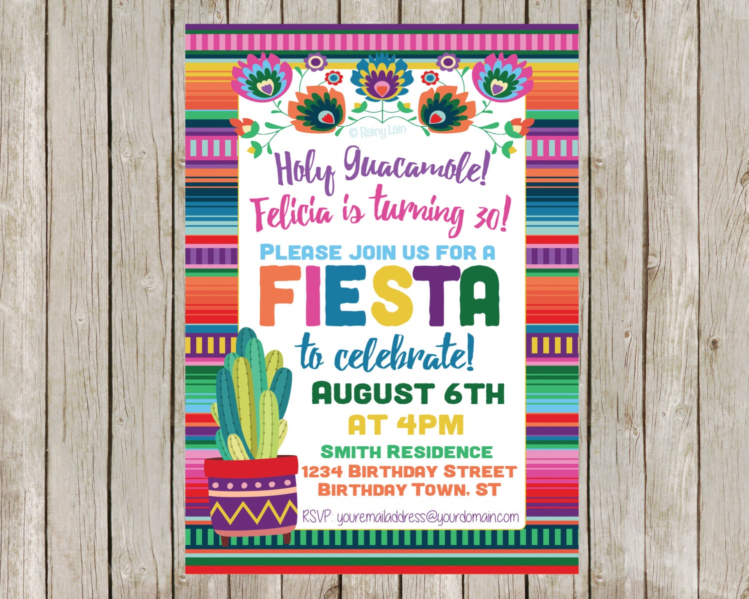 Fiesta Theme Invitations 5