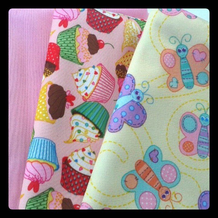Girl PUL Remnant/Scrap Fabric Bundle 3 Designs- Soft Pink ...