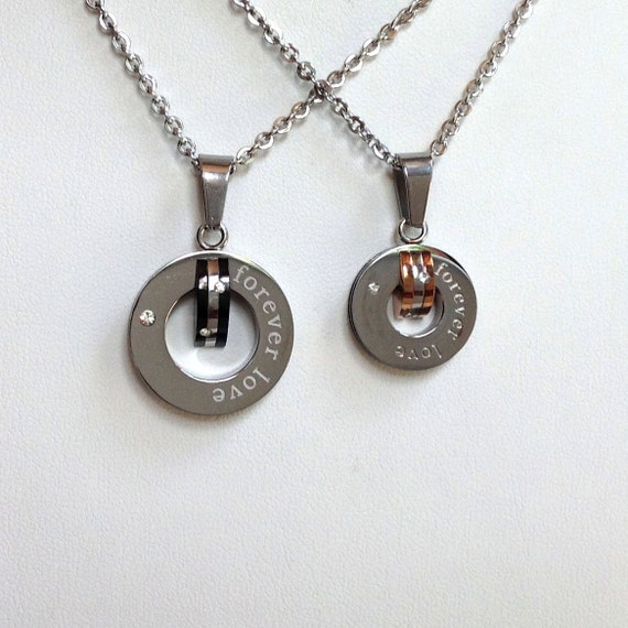 His and Her Necklaces Custom Necklace Personalized by Tinasbooth