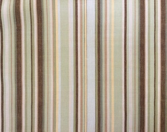 Multicolored Brown Stripe Upholstery Fabric Home by ShopMyFabrics