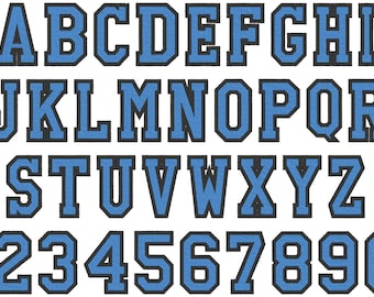 Hight school varsity collegiate, block mini Font machine embroidery designs - many sizes, BX embroidery, bx font alphabet sport