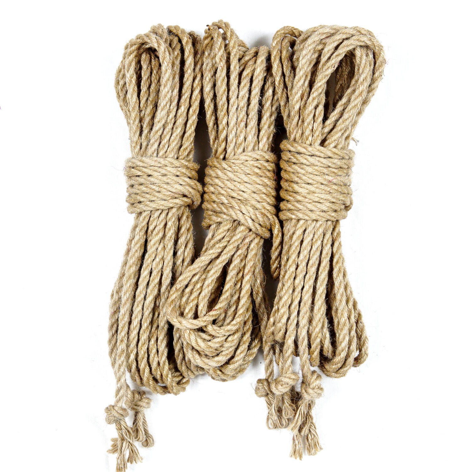 Unprocessed jute bondage rope single ply