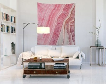 Mineral Photography, Pink Tapestry, Abstract Tapestries, Wall Hangings, Macro Photography, Abstract Wall Decor