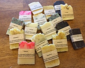 4 pack sampler of all natural homemade soap (custom labels on request)