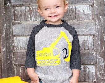 Construction birthday shirt, digger birthday shirt, construction t-shirt, digger shirt, construction birthday party, digger party