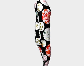 Petri Pants Leggings Wearable Art- Women-Teen- Pants -Clothing-Clothes- Hand Sewn- Exercise XS S M L XL