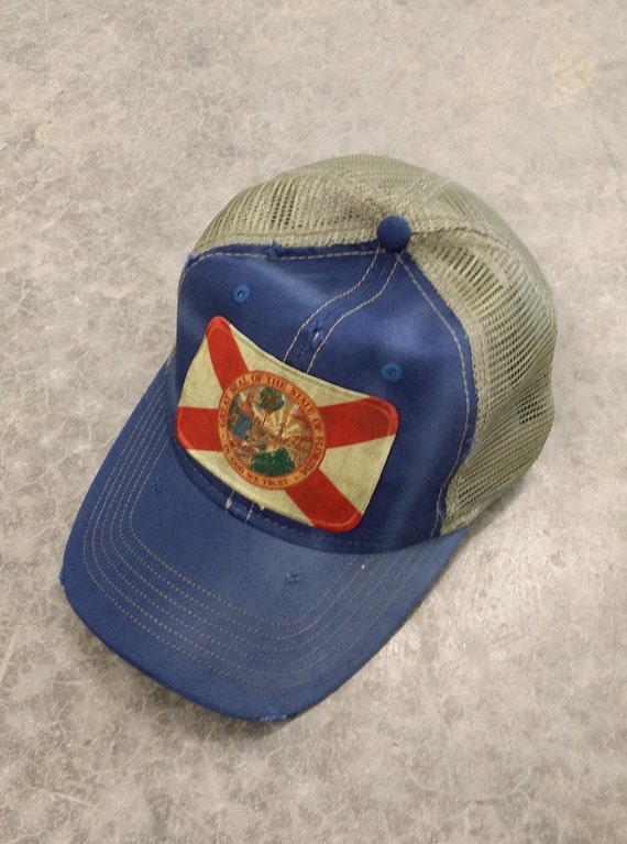 Florida Flag Baseball Trucker Mesh Cap Hat by TSHIRTeesonetsy