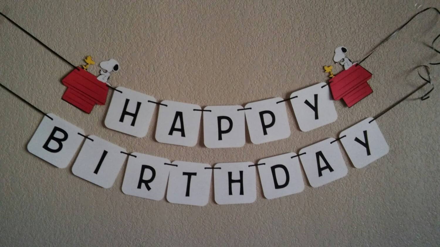 Snoopy The Peanuts Happy Birthday Banner. Free