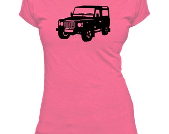1990 Landrover Defender. Ladies fitted t-shirt.