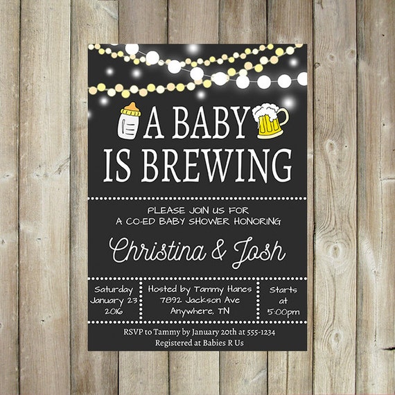 A Baby Is Brewing Invitation 10