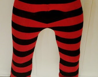 Red Toddler Leggings, Red Striped Leggings, Halloween Leggings Girls, Halloween Leggings Toddler, Footless Tights Girls, Red Baby Leggings