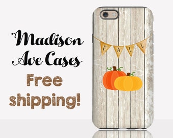 Rustic Fall Pumpkin Orange Wood Vintage Cute Simple Winter Custom Seasonal Autumn Samsung Galaxy Edge iPhone 5s 4 4s 6 Plus Tough Phone Case