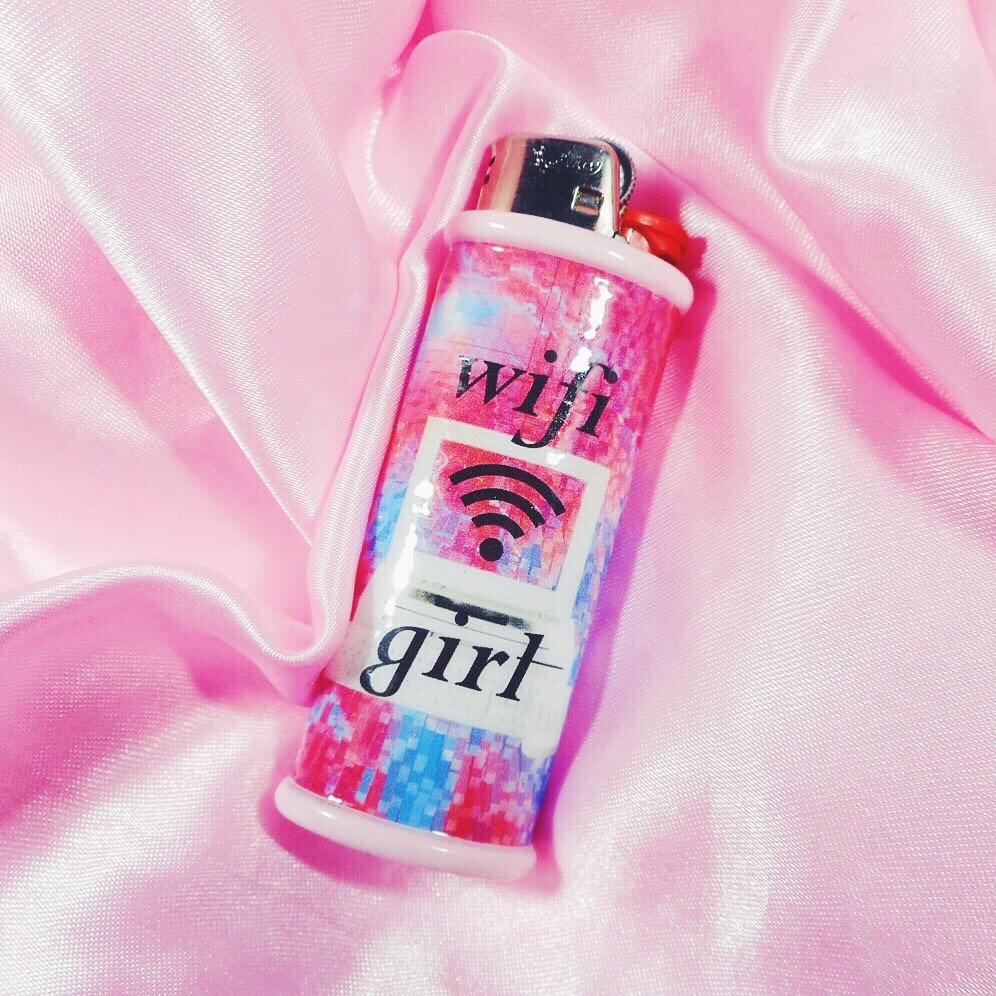 Wifi Girl Cyber Aesthetic Bic Lighter Case by MyBubblegumFantasy