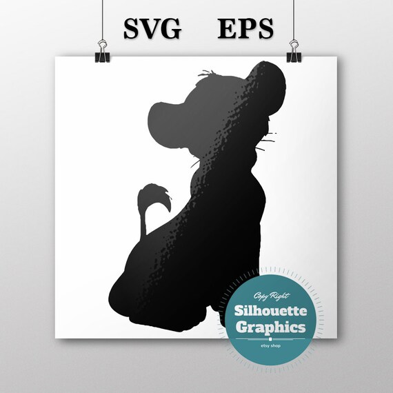 Download Simba Lion king silhouette file svg eps disney font