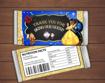 Beauty and the Beast Chocolate Bar Wrapper