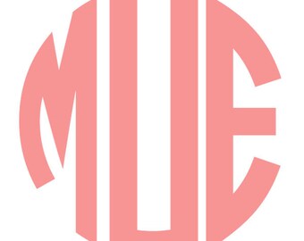 Circle Monogram Font SVG / DXF Cutting File, Silhouette Files, Cricut Fonts, Cricut Monogram Fonts
