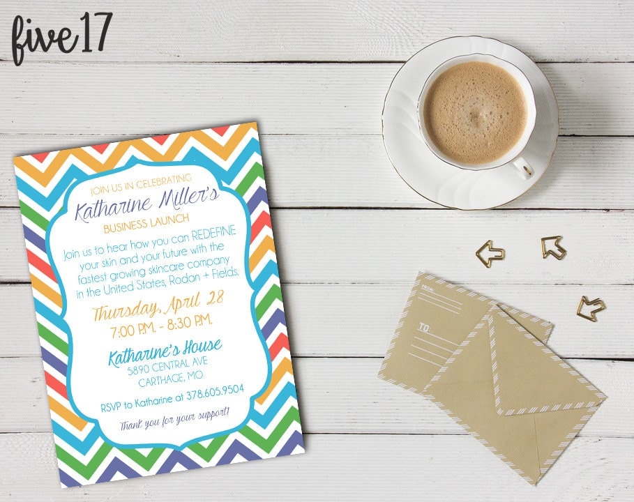Rodan and Fields Invitation Big Business Launch by five17boutique