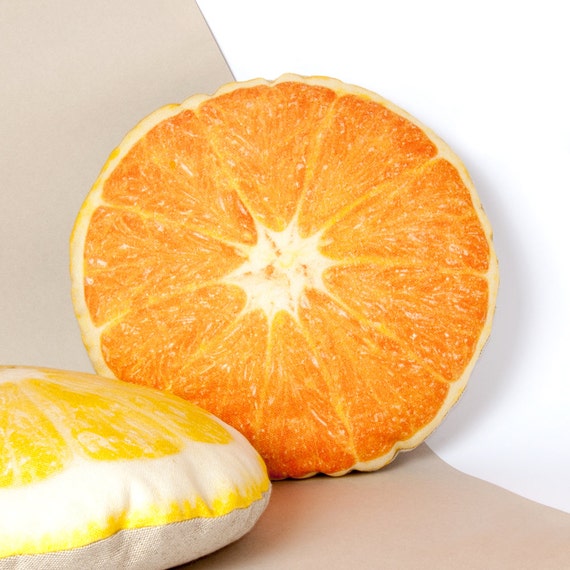orange fruit pillow