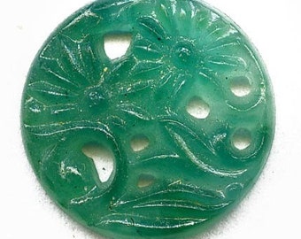 Carved jade pendant | Etsy
