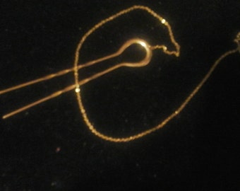 Victorian Pince Nez Gold Filled Hair Pin with Chain and Clip.