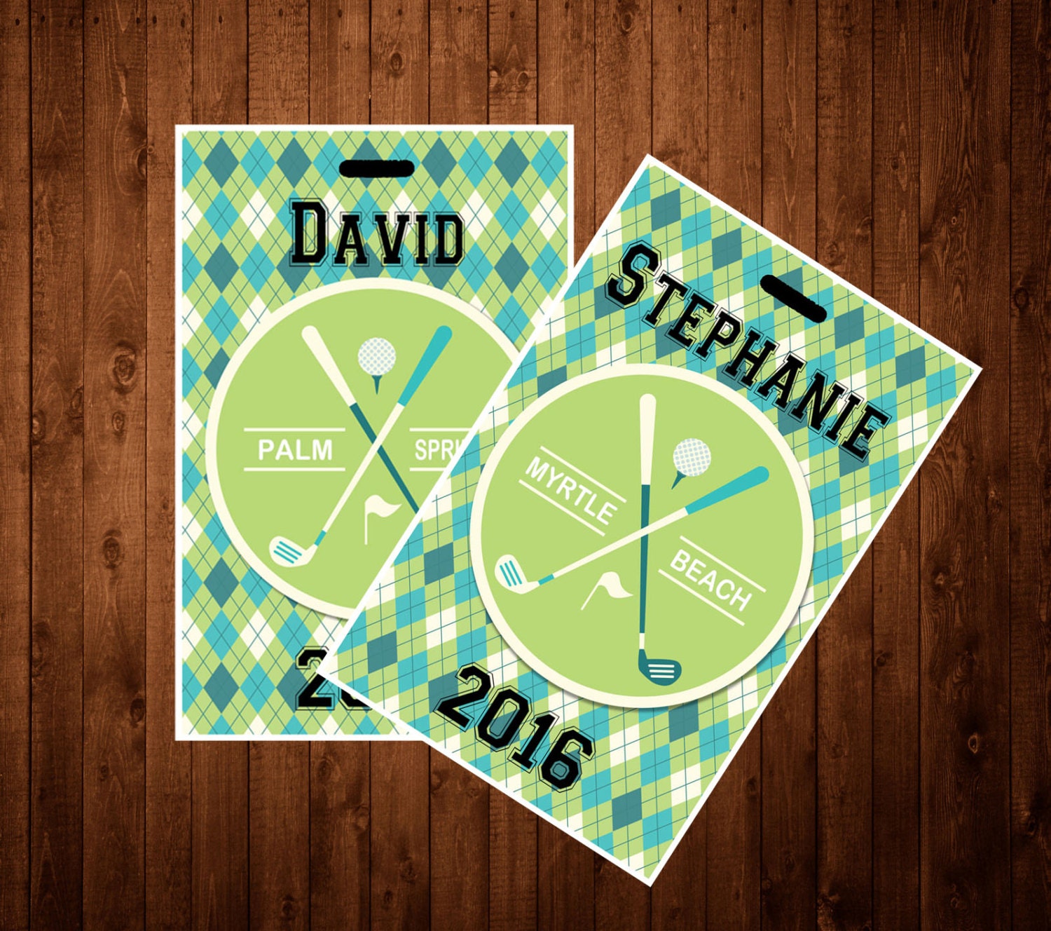 Golf Bag ID Tag Personalized Golf Team ID Card Golf ID Tags
