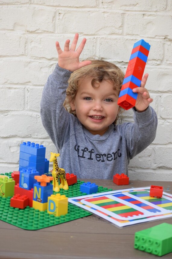 Duplo Building Blocks Mat WipeOff Pattern Mats by LegacyLearning