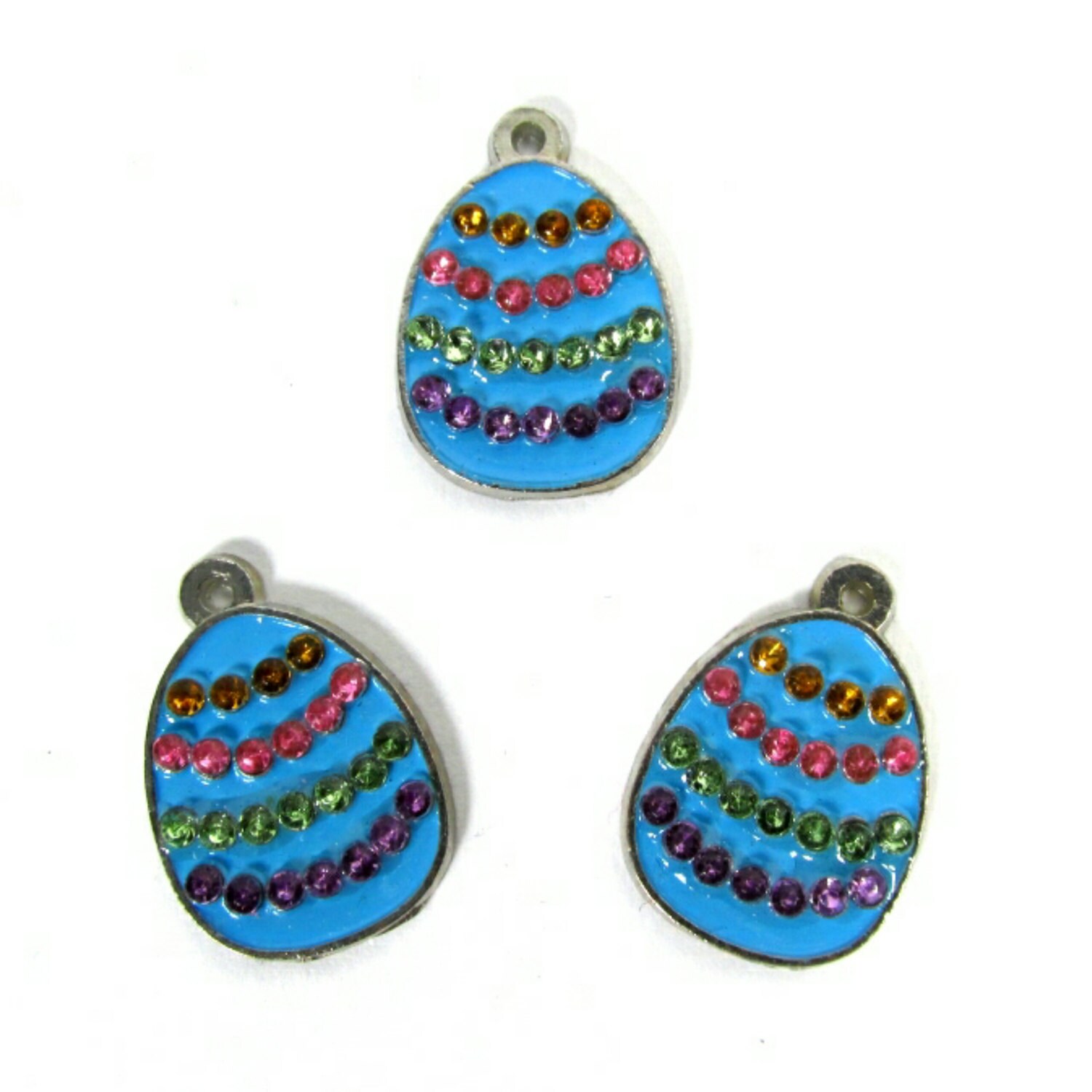 Blue Easter Egg Charms Easter Charms Easter Eggs