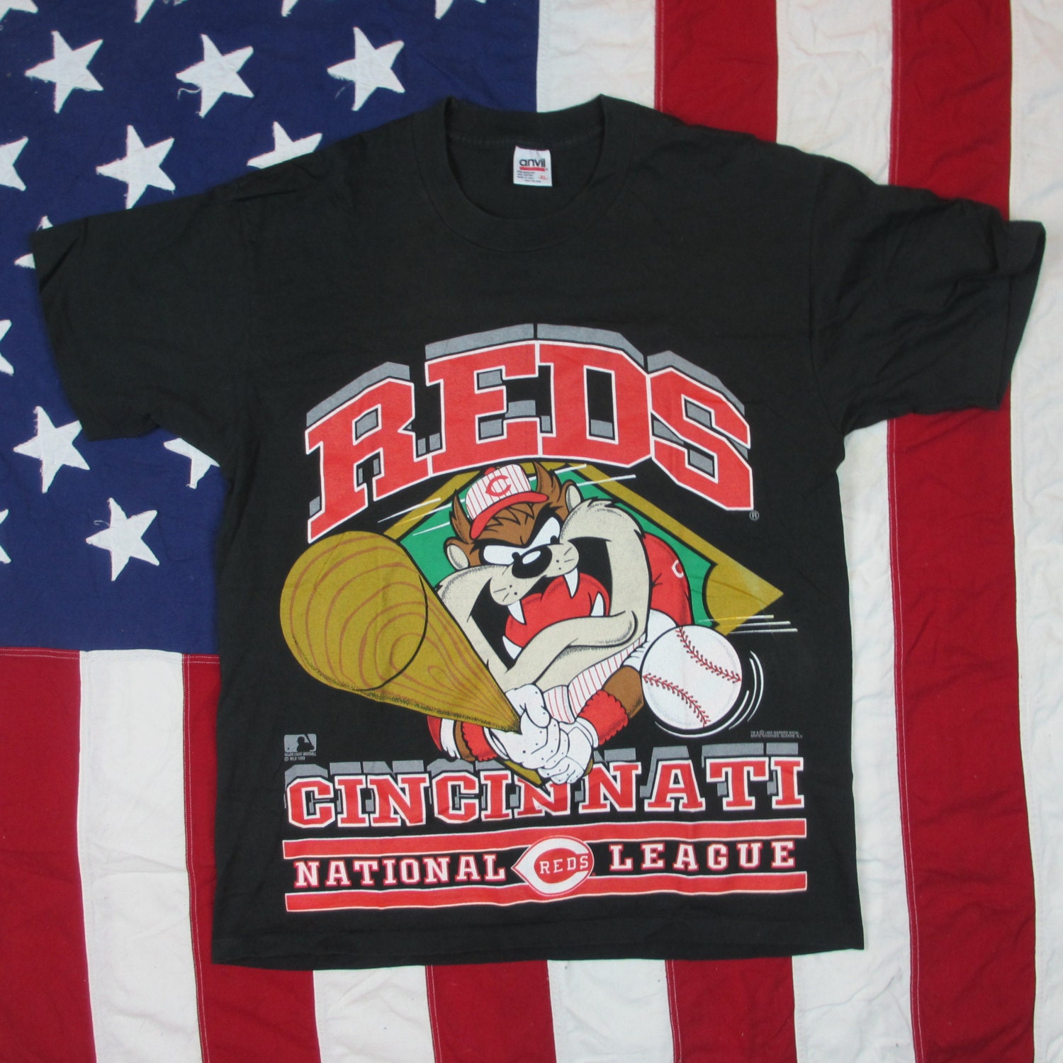 Vintage S Cincinnati Reds Baseball Taz T Shirt Xl