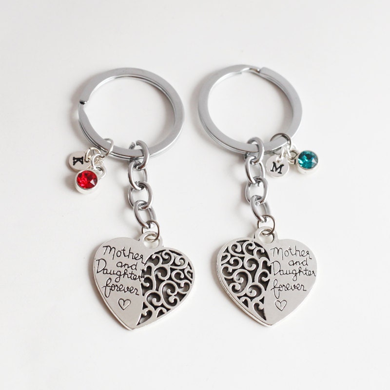 mom daughter keychain setmom keychain mommy's by YesOrNoDesign