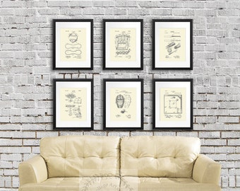 Baseball Decor set of 6 prints, Base Ball Decor ideas, Baseball Gift for Dad, Baseball gift for men, Baseball decoration idea.