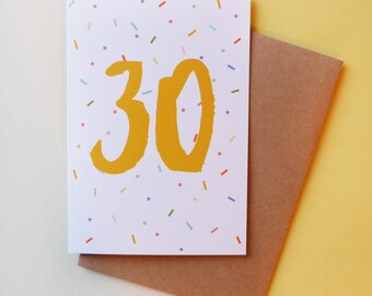 30 birthday card // Greeting card