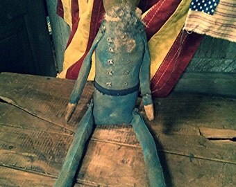 Primitive Civil War soldier Patriotic Cloth doll Primitive doll Rustic Faap Haha Hafair