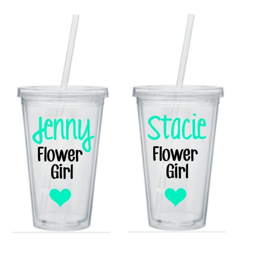Two Flower Girl Tumblers Flower Girl Cups by SiplySophisticated