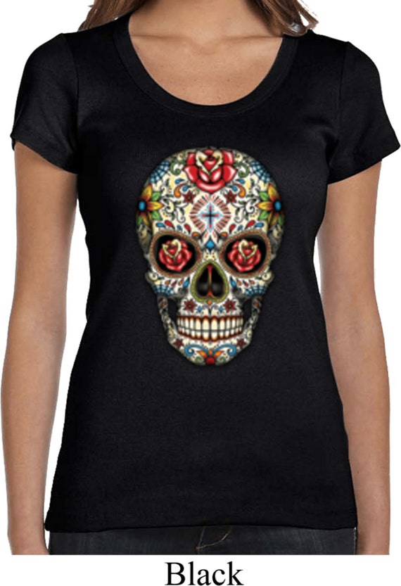 sugar skull dress shirt