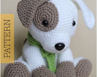 Crochet Amigurumi Puppy Dog PATTERN ONLY, Jack Pup, pdf Stuffed Animal Toy Pattern