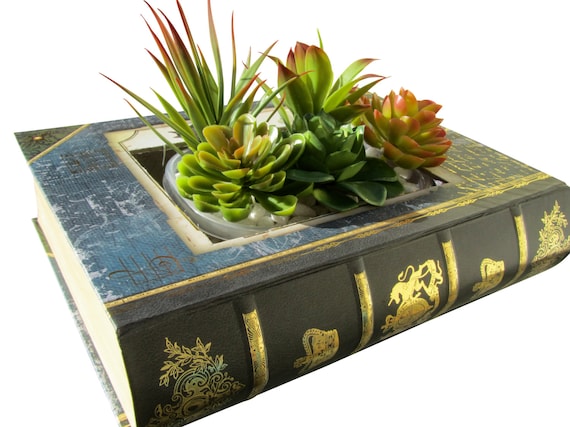 book planter gardening creative diy home decor